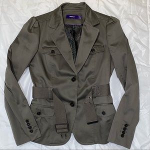 MEXX SHOULDER PADDED BELTED BLAZER